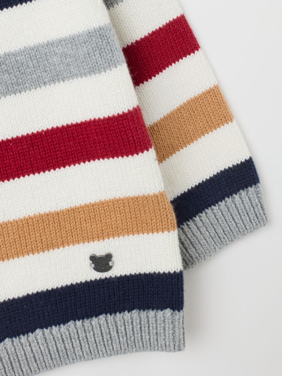 Baby Sweater in Pure Cotton Multicolour Regular Fit_3