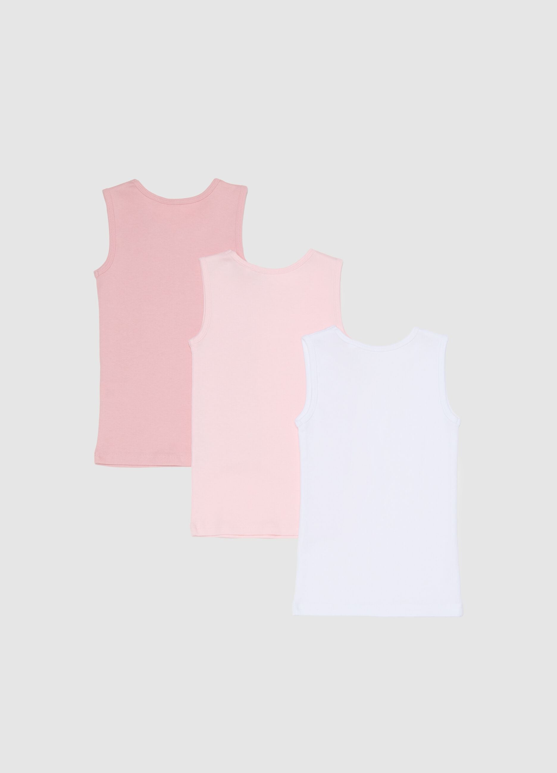 Newborn Multicolour Vest Tripack in Pure Cotton