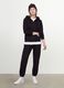 Black cotton-blend joggers with elasticated waist, regular fit_0