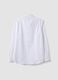 White regular-fit pure cotton shirt with cutaway collar_5