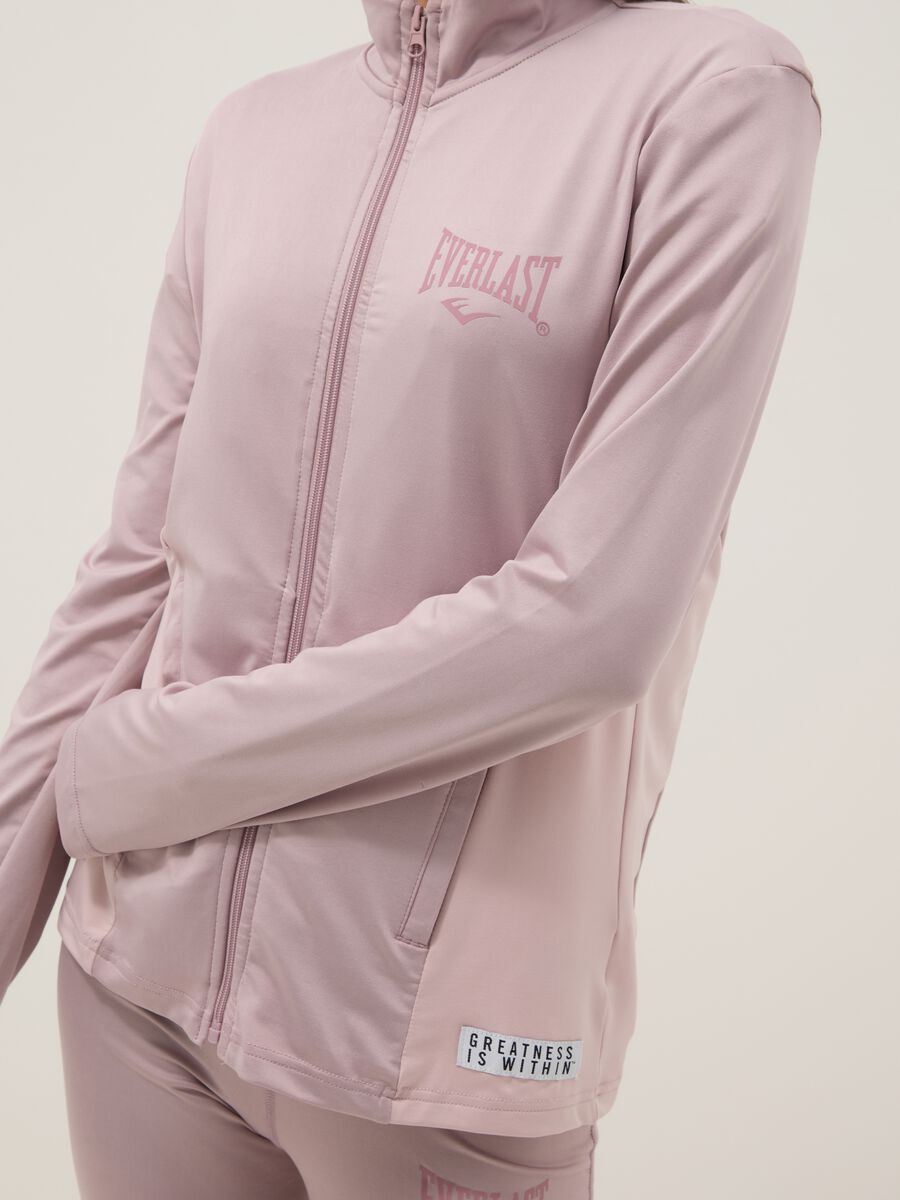 Light pink regular fit jacket with full zip_3