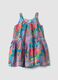 Multicolour pure cotton dress with wide straps_4