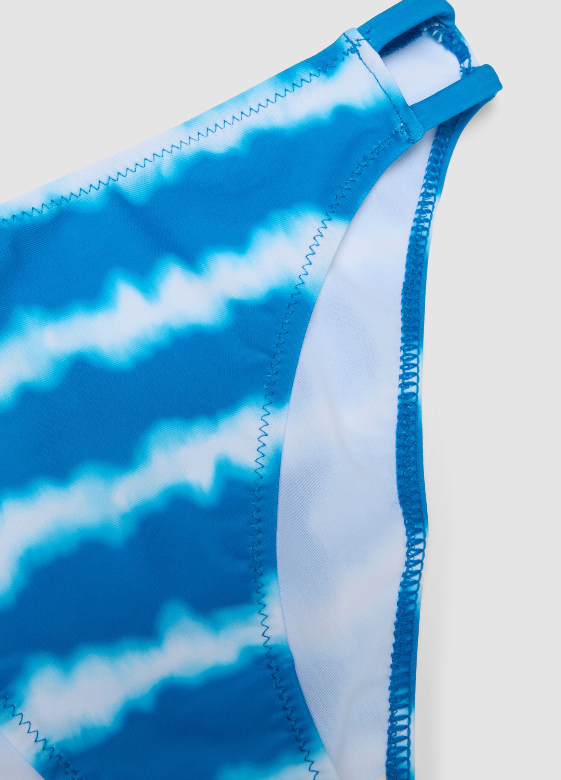 Light blue stretch fabric bikini