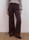 Brown wide-leg jeans in stretch cotton twill_1