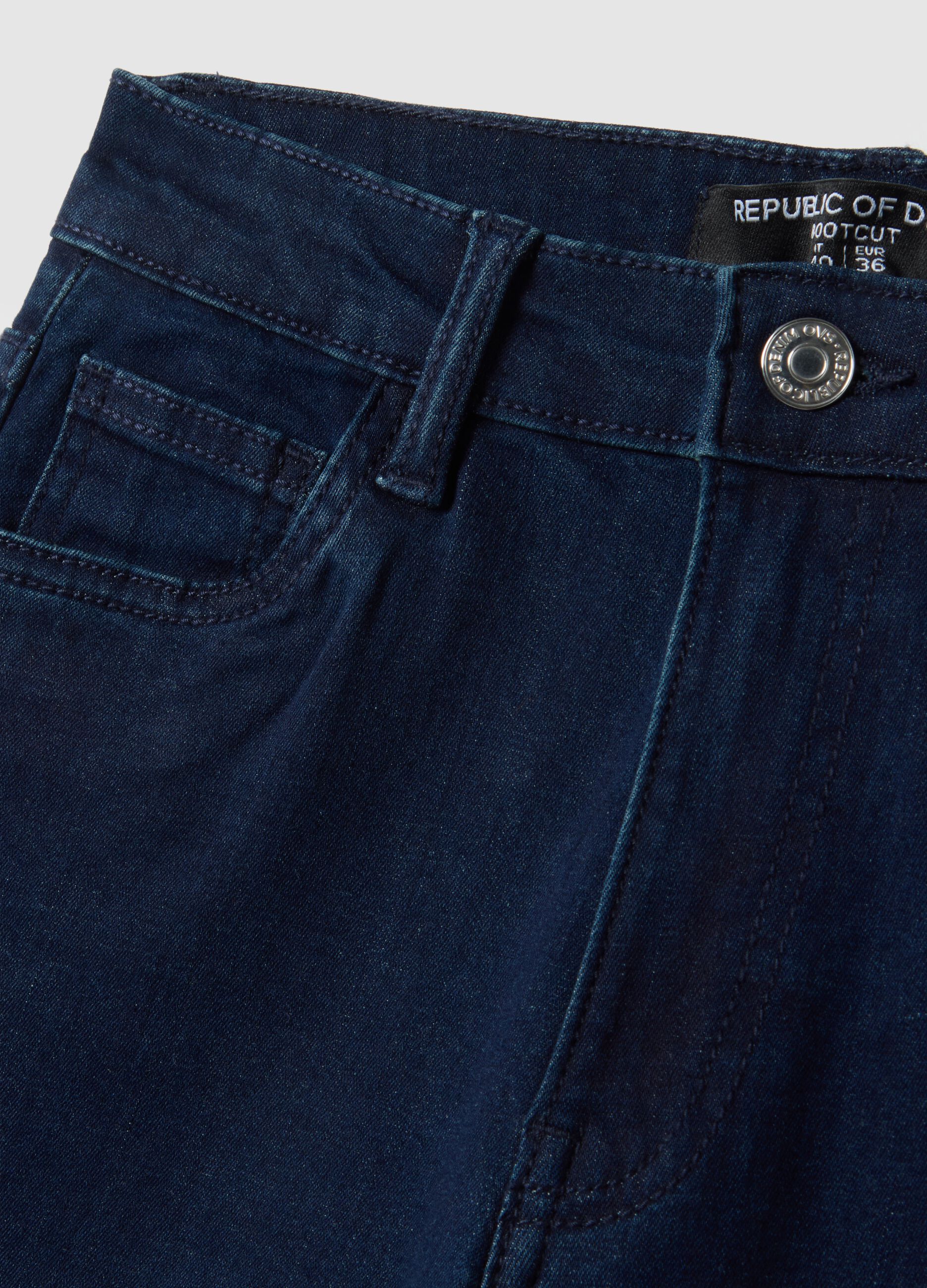 Blue Denim Bootcut Jeans