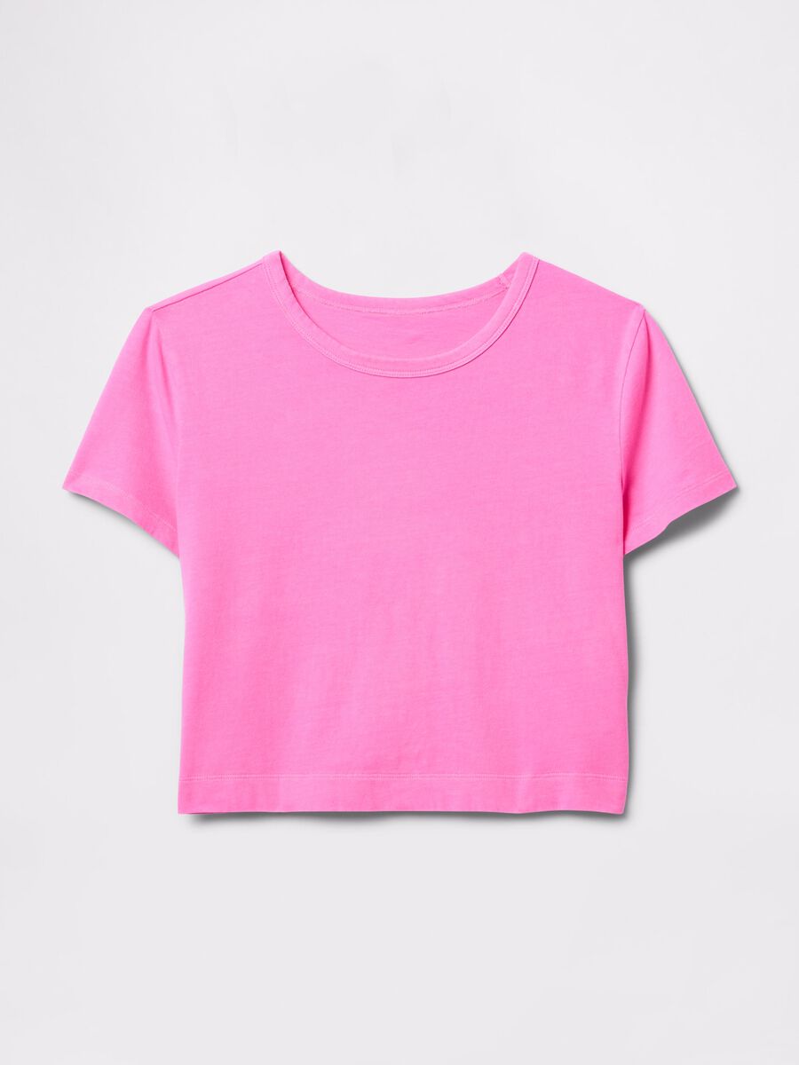 T-shirt cropped in puro cotone_3
