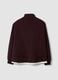 Purple cotton-blend layered half-zip sweatshirt, regular fit_2