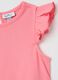 Girls&rsquo; pink dress in 100% cotton with puff sleeves_2