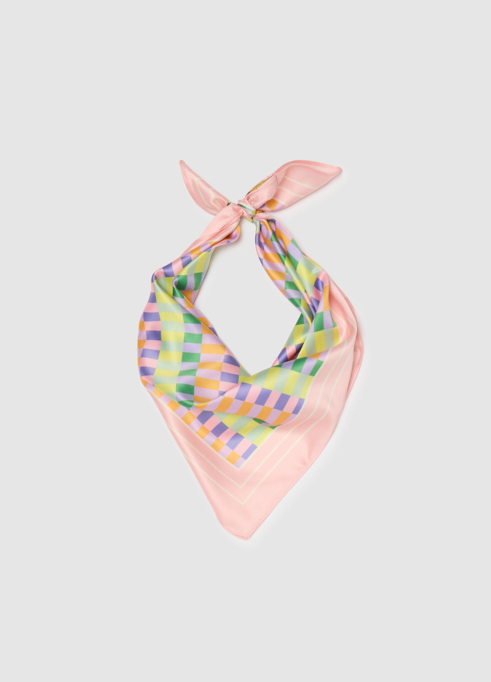 Multicolour regular fit scarf with striped pattern