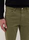 Green stretch cotton skinny fit trousers_3