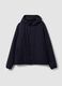 Navy blue hooded jacket with zip_0