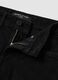 Black stretch cotton denim shorts_5