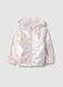 Multicoloured iridescent jacket with hood for children, regular fit_0
