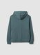 Green organic cotton zip-up hoodie for boys, relaxed fit_1
