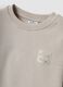 Grey oversized crew-neck sweatshirt in pure organic cotton for boys_2