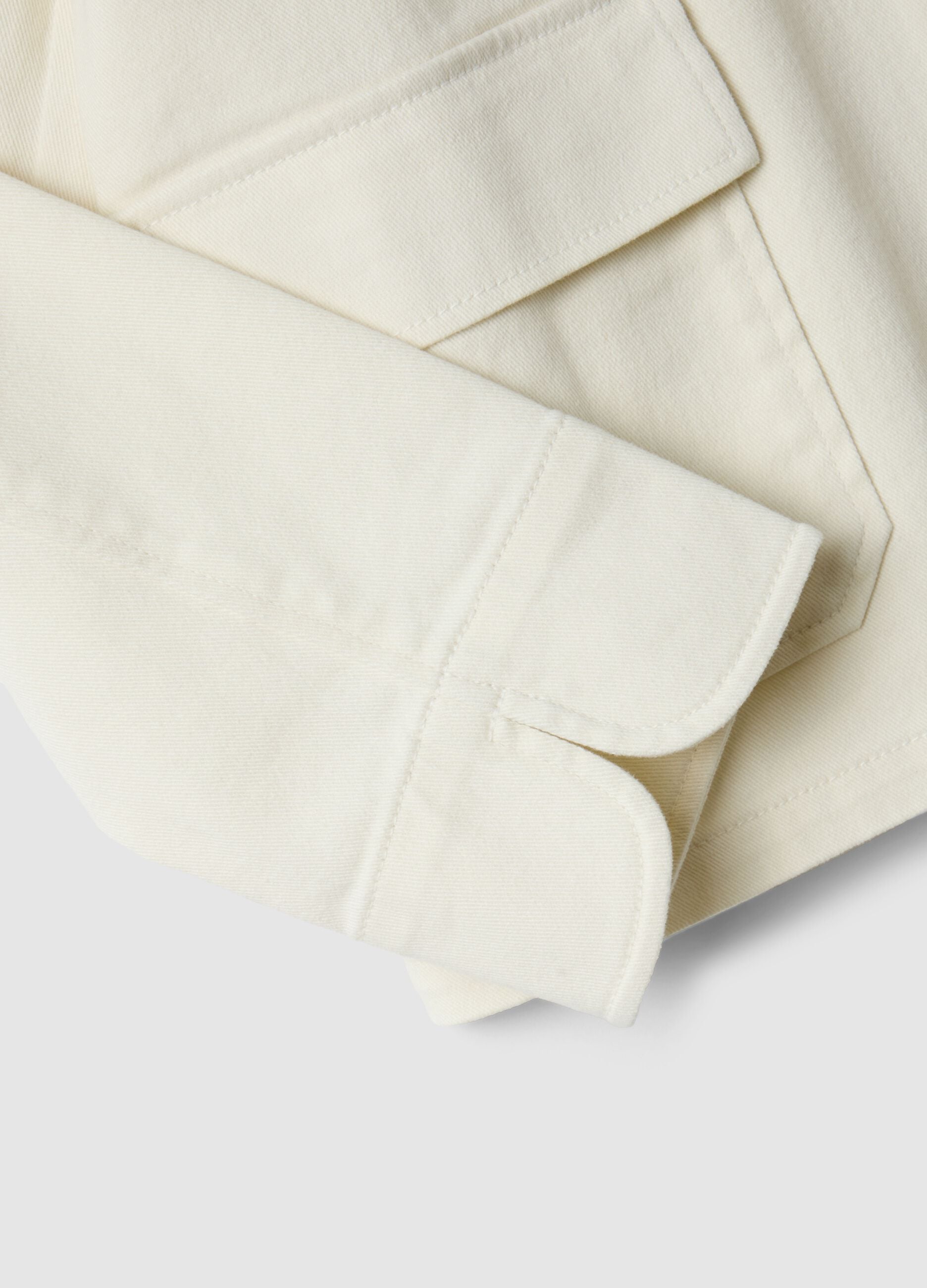 White Stretch Cotton Jacket