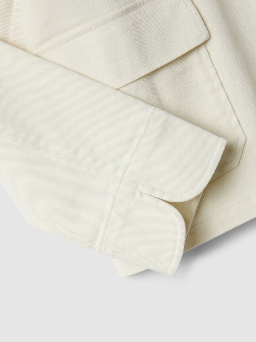Giacca bianca in cotone elasticizzato_5
