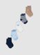 Pack of five multicoloured organic stretch-cotton socks_0