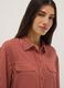 Camicia in misto viscosa e lino a righe bianche e rosse regular fit_3