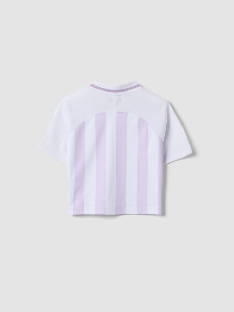 Purple striped short-sleeve T-shirt_4