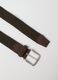Brown braided belt with metal buckle_2