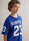 Children's oversized blue pure cotton T-shirt with prints_2