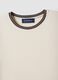 Beige stretch viscose crew-neck T-shirt_5
