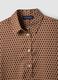 Brown stretch-fabric shirt with regular fit graphic print_5