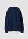 Blue pure cotton oversized hoodie_0