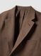 Brown pure linen slim-fit blazer_5