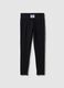 Black stretch cotton leggings regular fit with Everlast logo_4