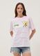 Multicoloured pure cotton T-shirt with regular fit and SpongeBob print_1