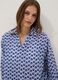 Multicoloured pure cotton shirt with pattern and V-neck_3