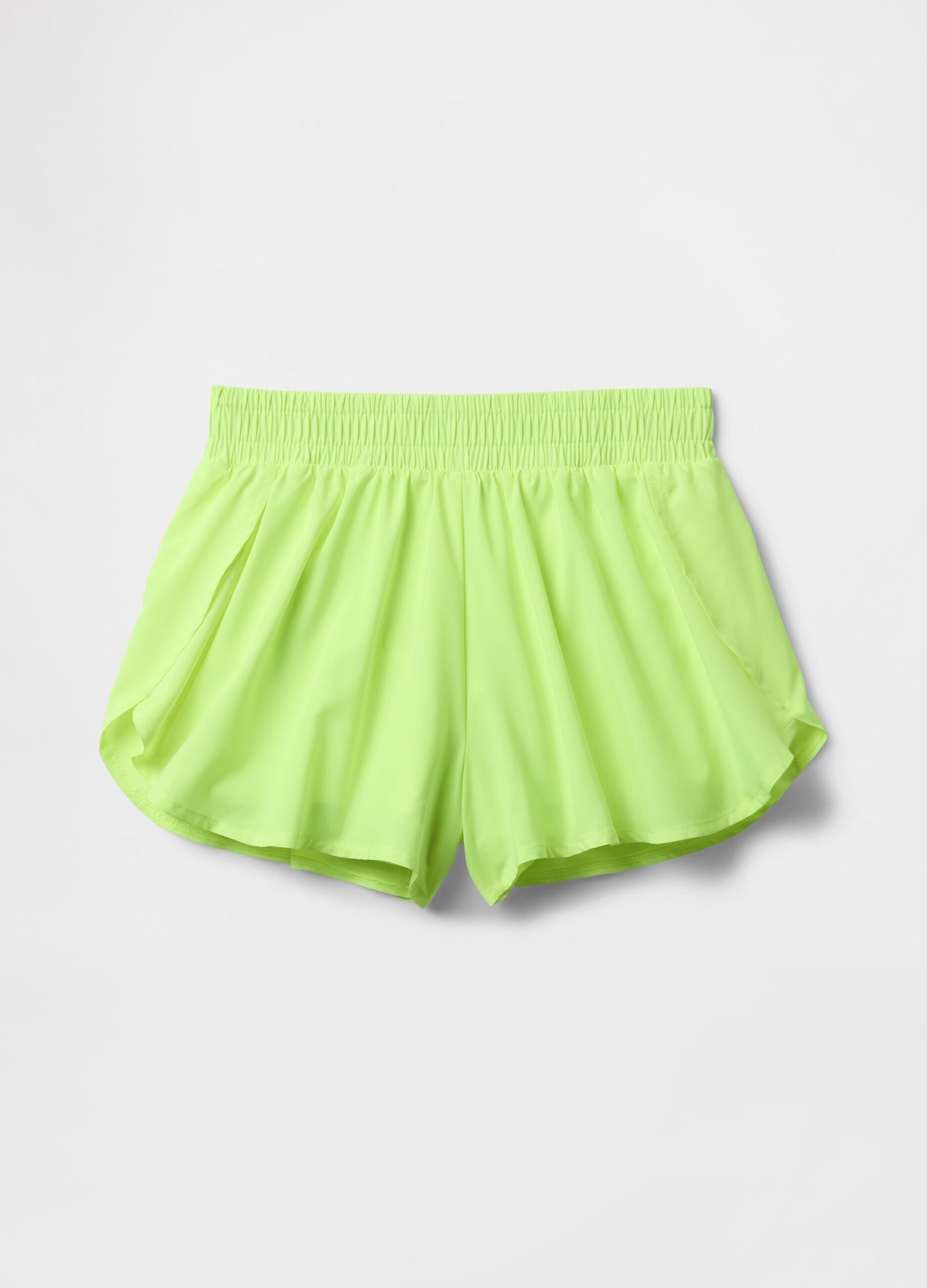 Pleated Green Shorts
