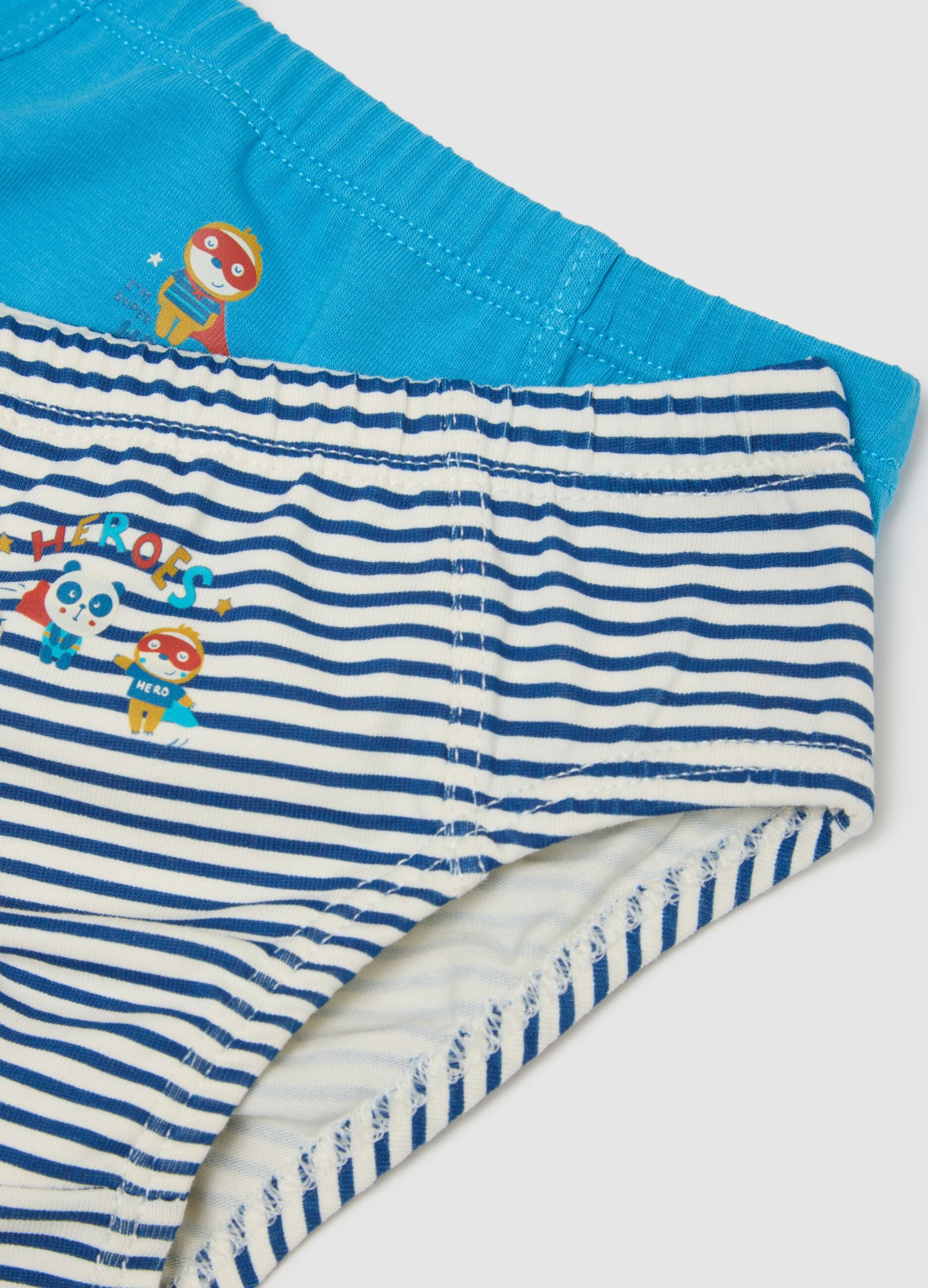 Newborn Multicolour Cotton Blend Briefs Triple Pack - Regular Fit