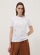 White pure cotton T-shirt with seashell print_2