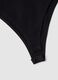 Black slim fit stretch cotton top_5