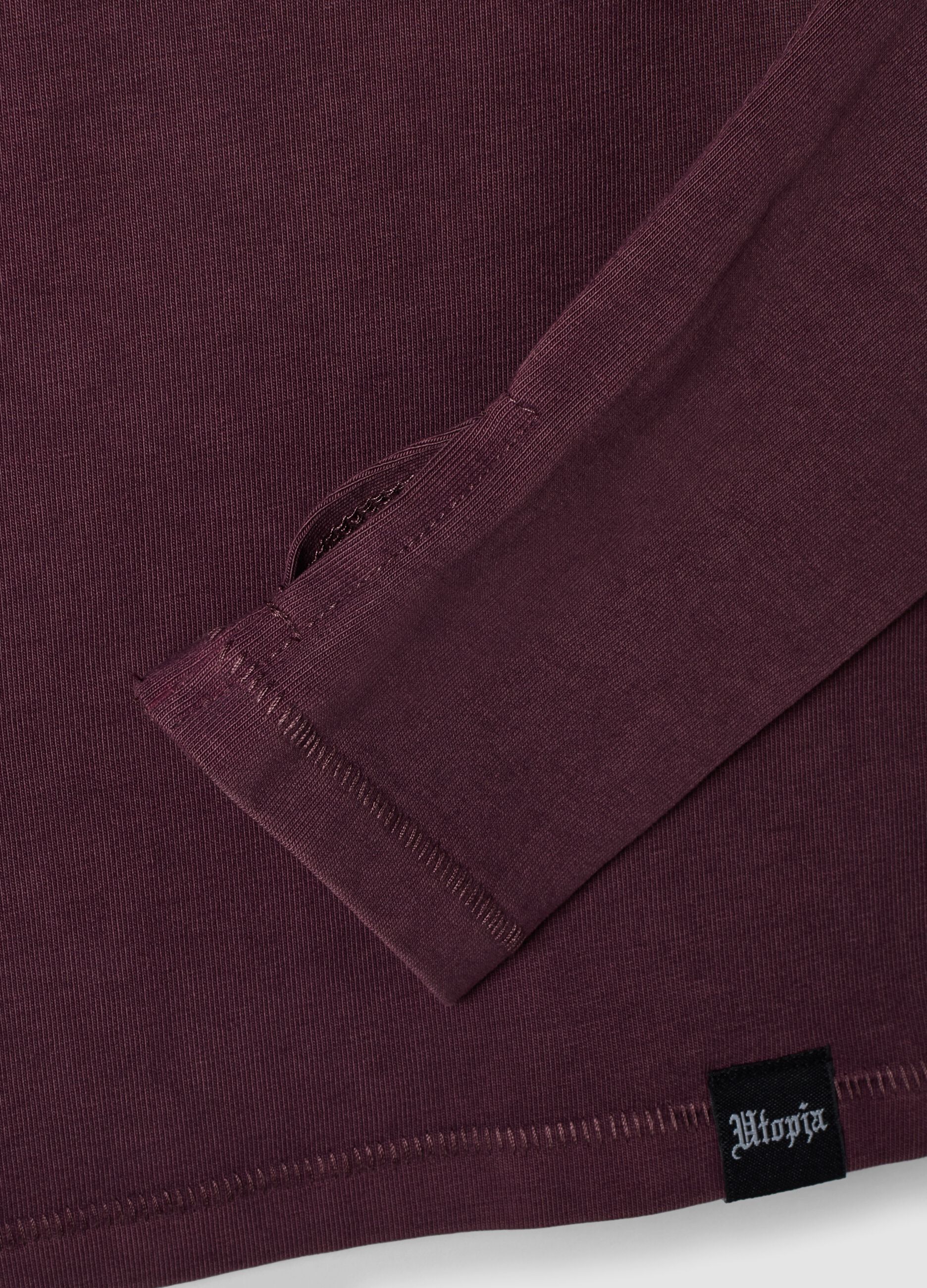 Perfect Washed Burgundy Long-Sleeve Top