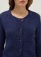 Blue cotton blend regular fit cardigan with buttons_3