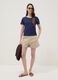 Blue pure cotton short-sleeve T-shirt_1
