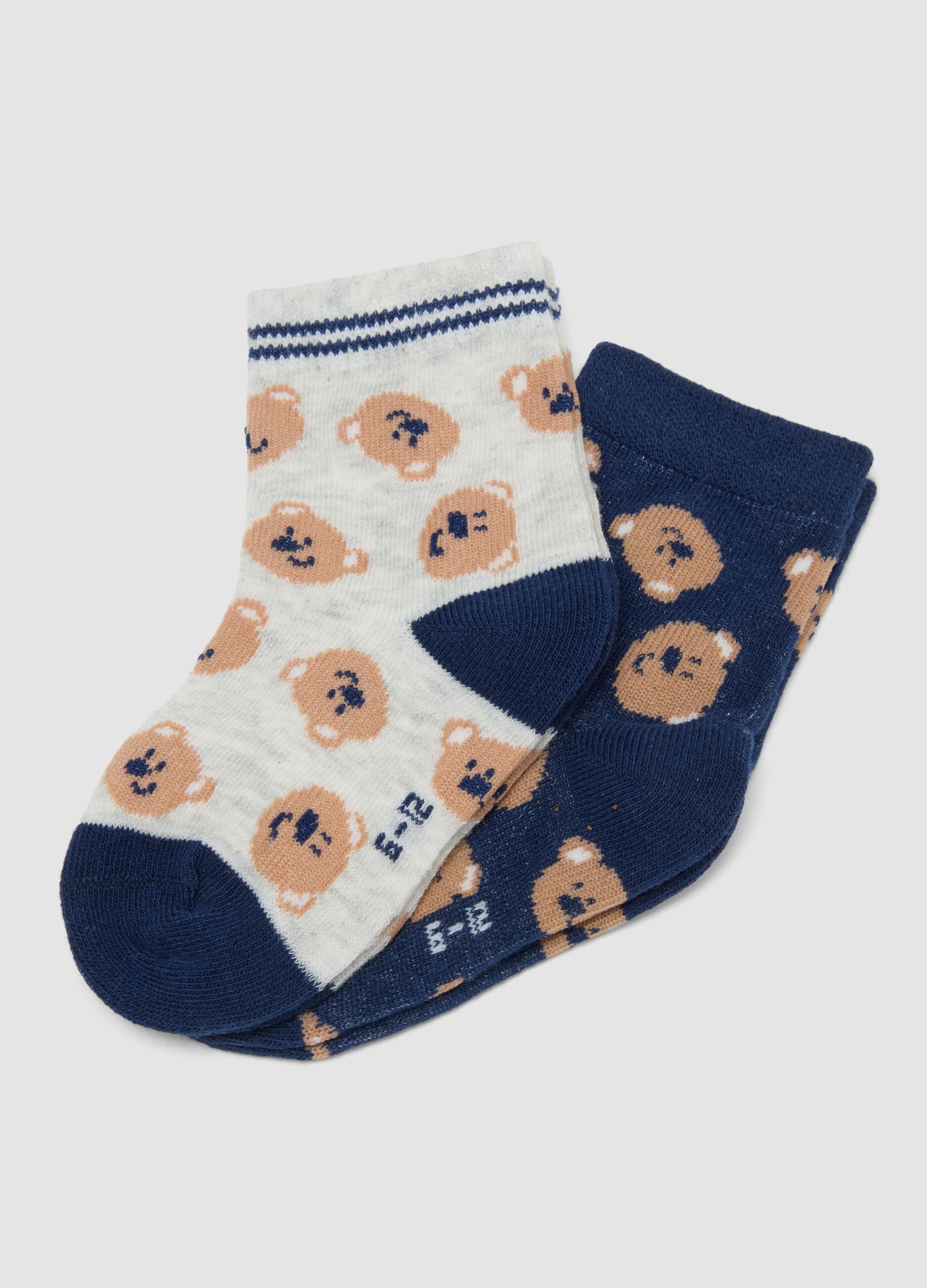 Five-pack of multicolour stretch organic cotton socks