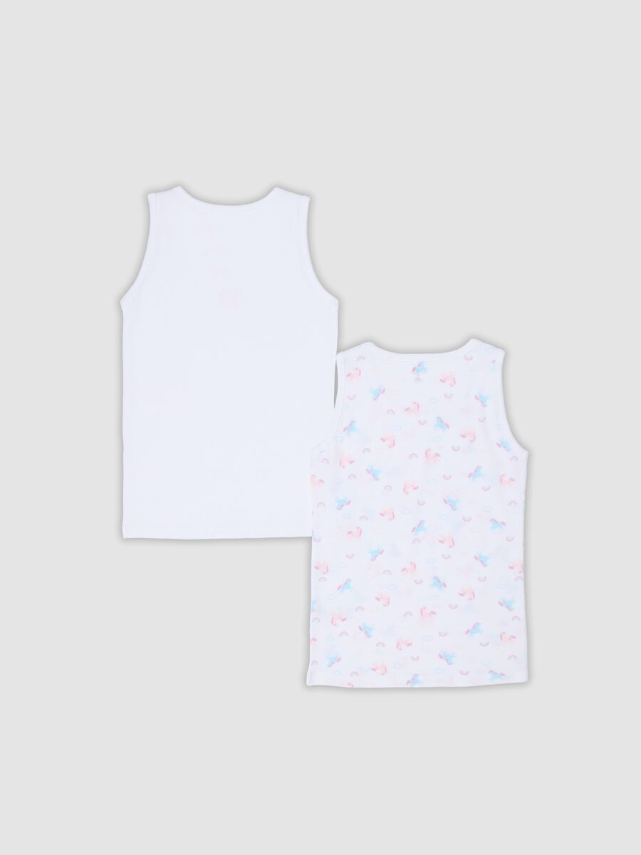 2-pack of girls&rsquo; white organic cotton vests, regular fit_1