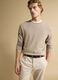 Beige crew-neck jumper in cotton and cashmere blend, regular fit_0