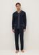 Pure cotton blue pyjamas, regular fit with contrast detailing_0
