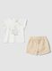 Multicolour pure cotton infant set with print and buttons_0