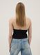Black stretch cotton regular-fit tank top with deep neckline_3