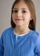 Girls' Regular Fit Blue Pure Cotton Cardigan with Cable Knit_2