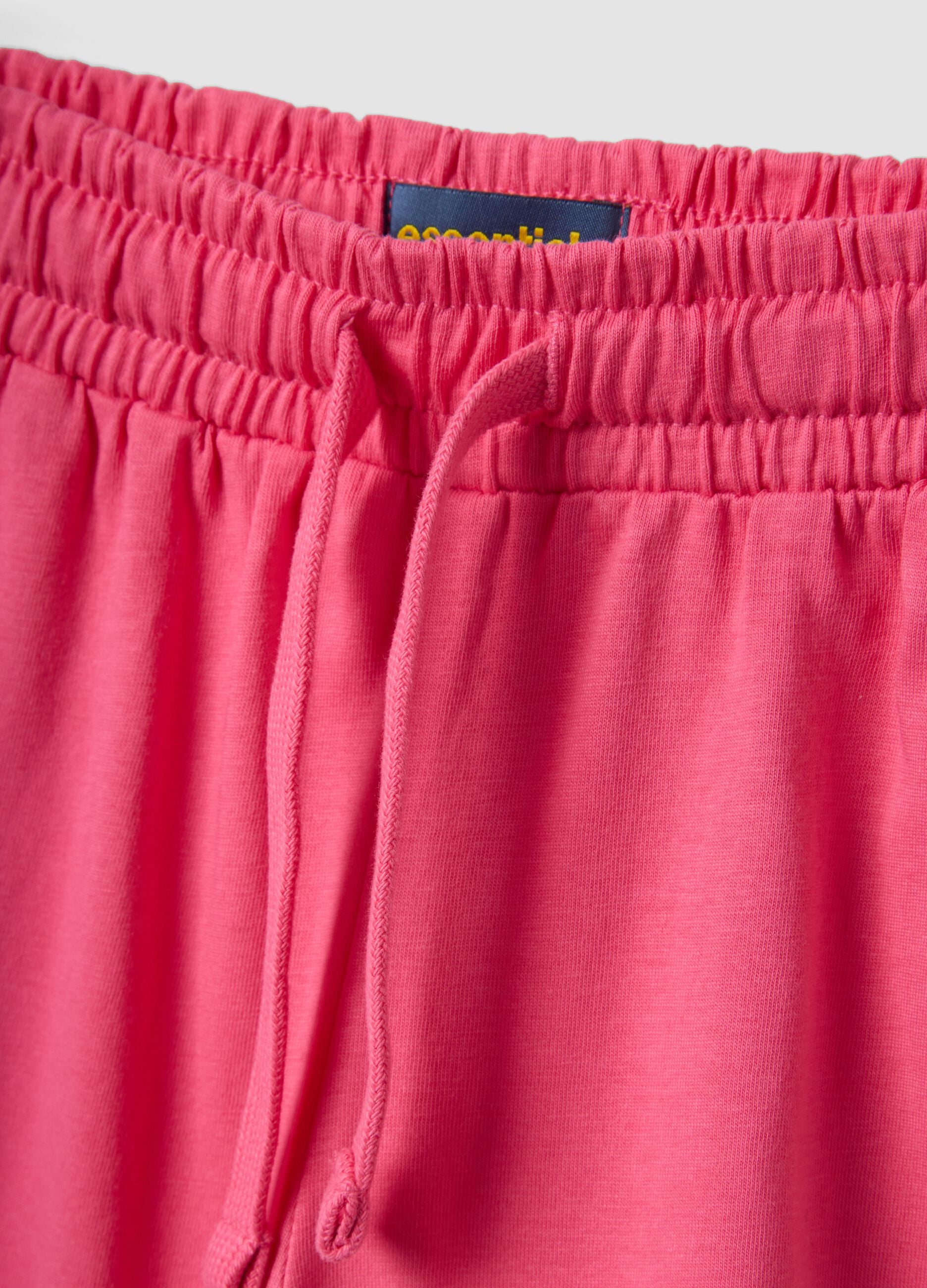 Girls&rsquo; pink pure cotton regular-fit shorts