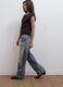 Brown pure cotton knitted vest with crew neck, regular fit_0
