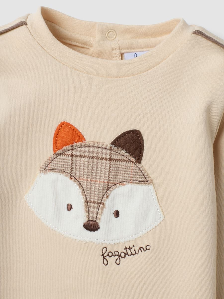 Beige organic cotton crew-neck T-shirt_2